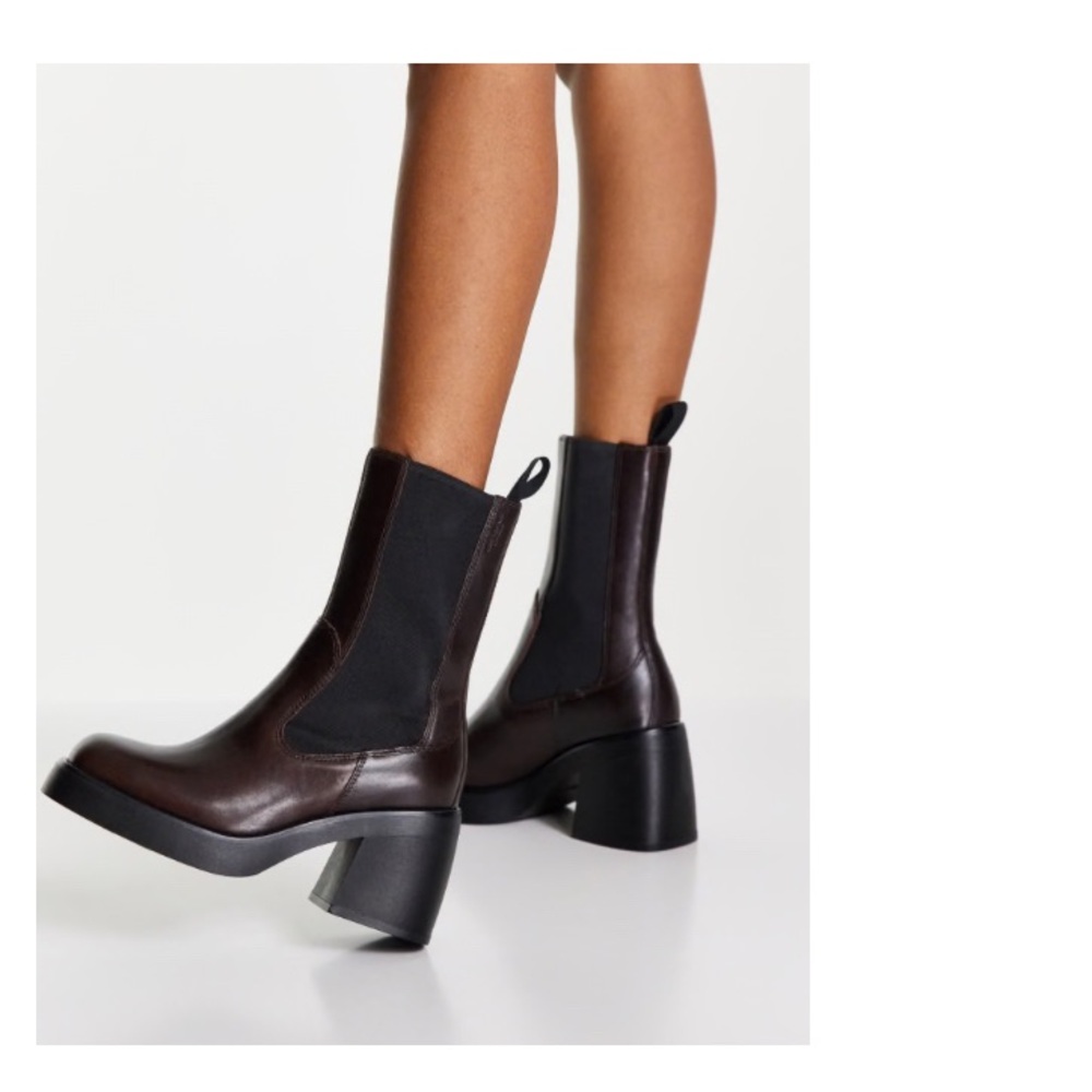 Vagabond Leather Heeled Boots Size 9.5